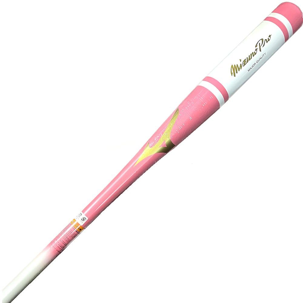 MizunoPro ミズノプロ　木製　バット ピンク Amazon | ピンク×ホワイト ミズノプロ 野球 木製 ノックバット